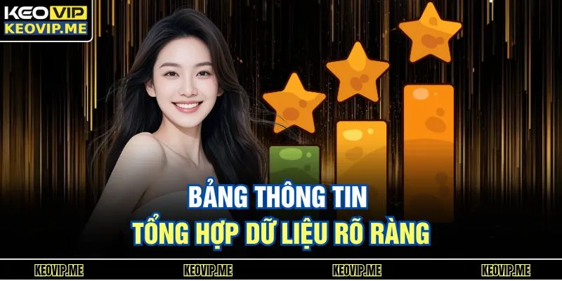 Bảng thông tin tổng hợp dữ liệu rõ ràng