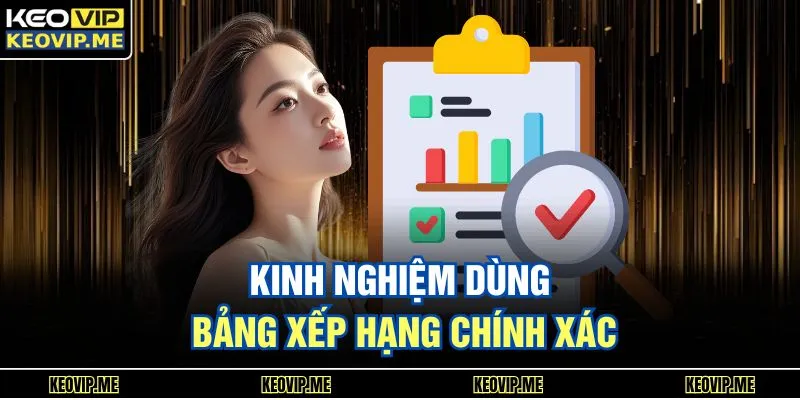 Kinh nghiệm dùng bảng xếp hạng chính xác