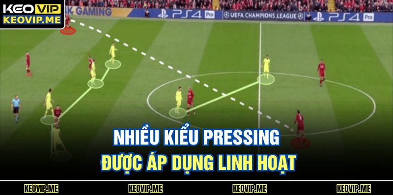 Nhiều kiểu pressing được áp dụng linh hoạt